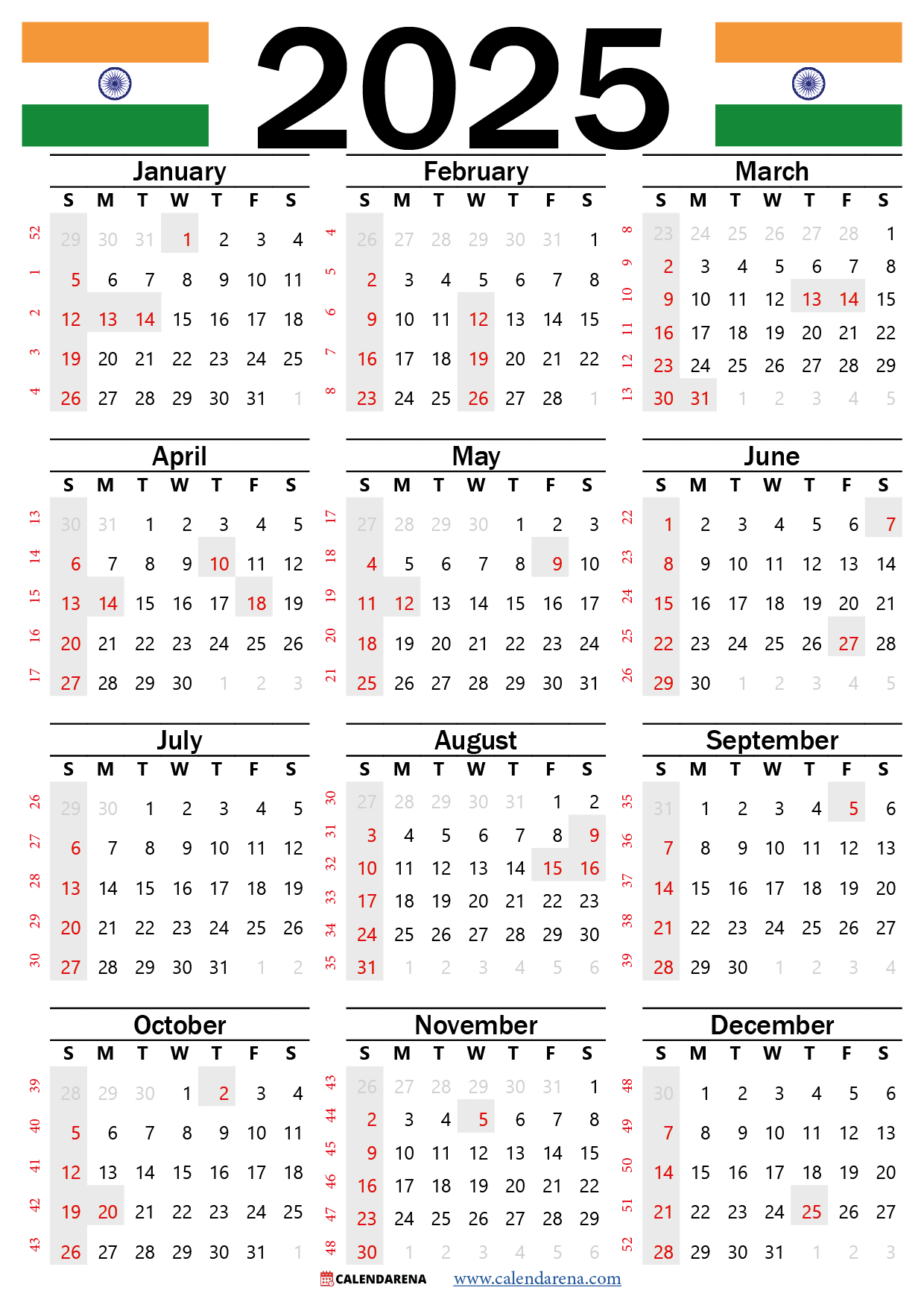 Calendar 2025 India: 7 Best Festival Dates You Need To Know - Printable Calendar 2025 With Indian Holidays