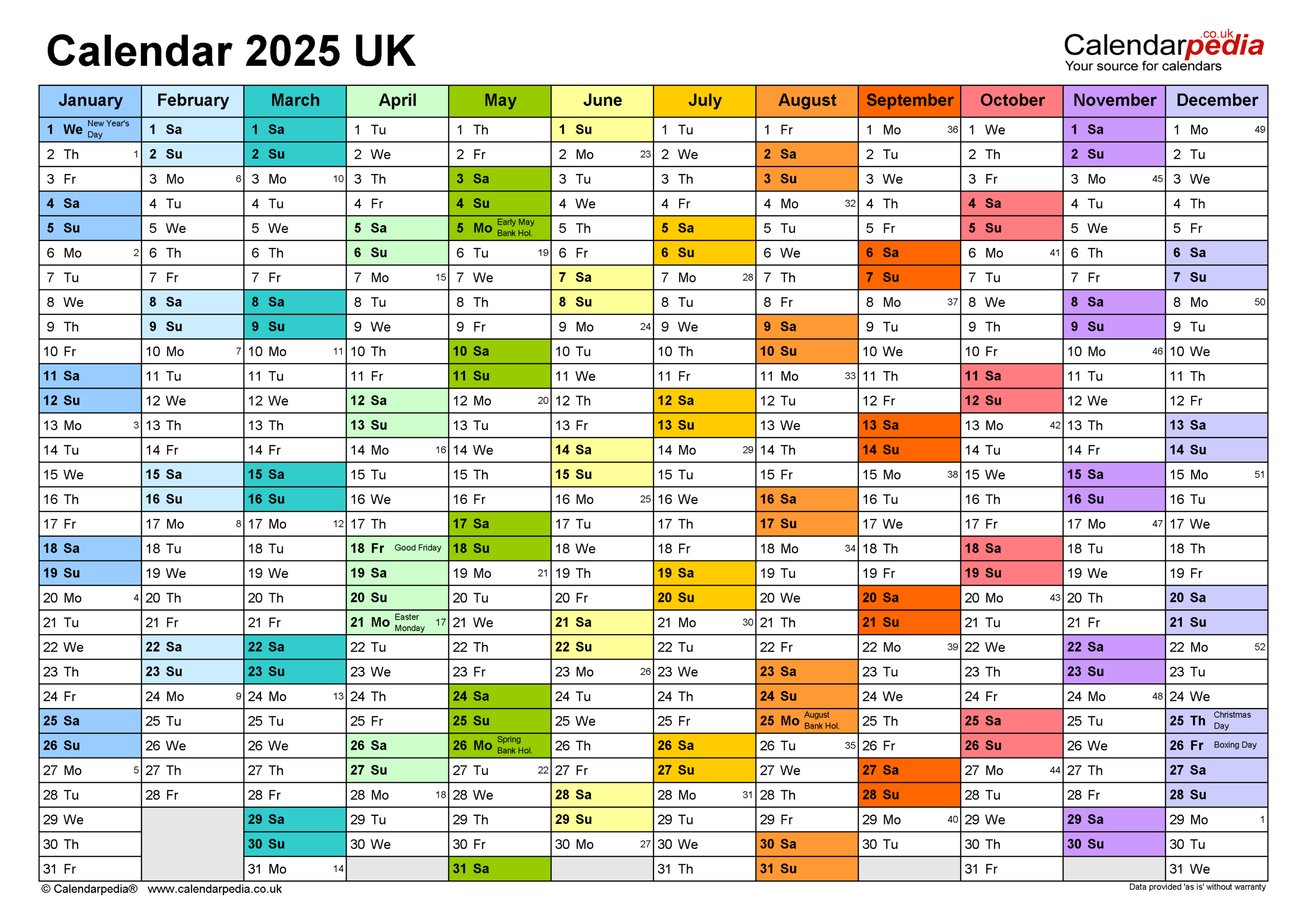 Calendar 2025 (Uk) - Free Printable Pdf Templates - Printable Calendar 2025 Uk with Bank Holidays