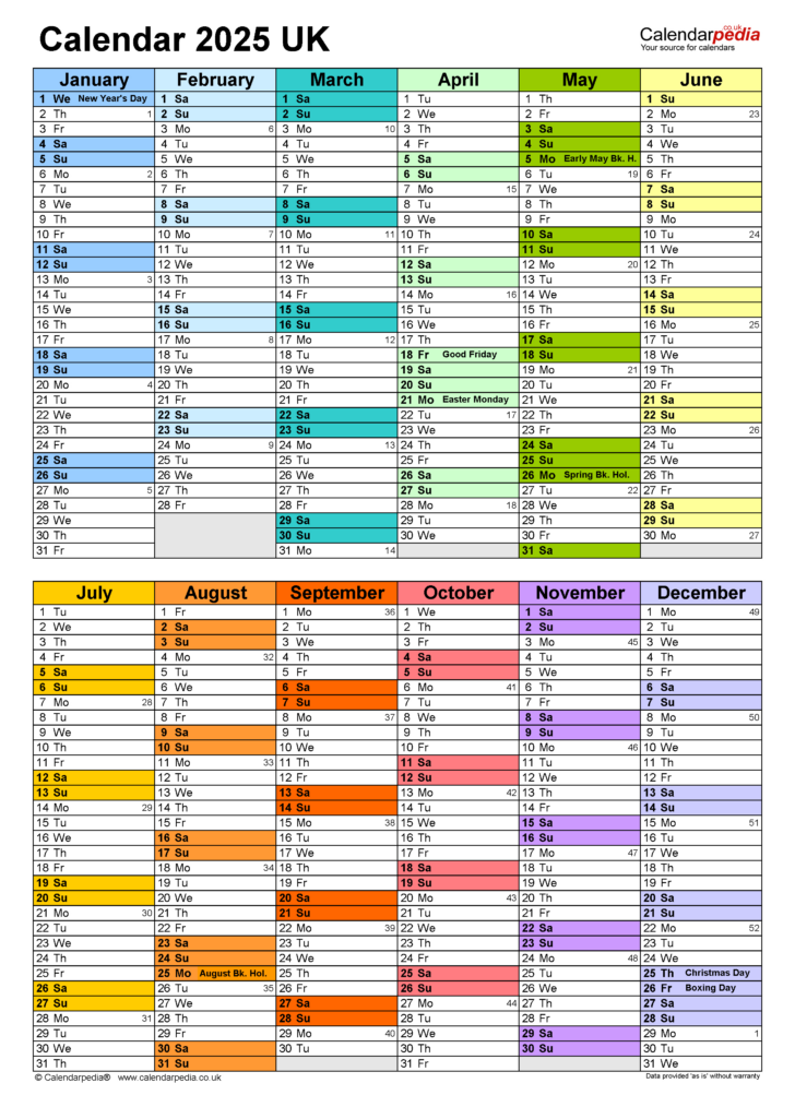 Printable Calendar 2025 with Events