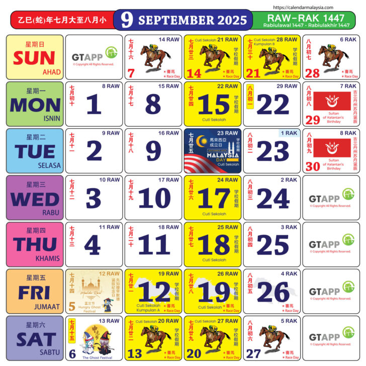 Printable Calendar 2025 Malaysia Public Holiday Download