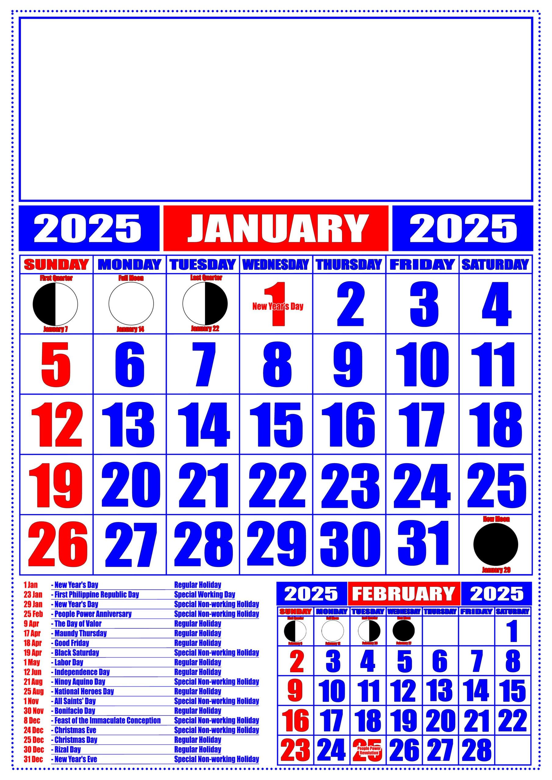Calendar With Moon Phase 2025 (Canva/Msword)Zonii_Paje0727 - 2025 Calendar With Moon Phases Printable