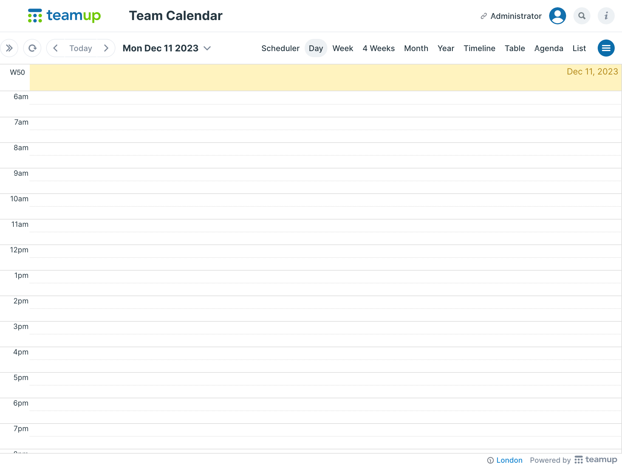Daily Calendar Templates - Teamup - Printable Calendar 2025 Daily Planner