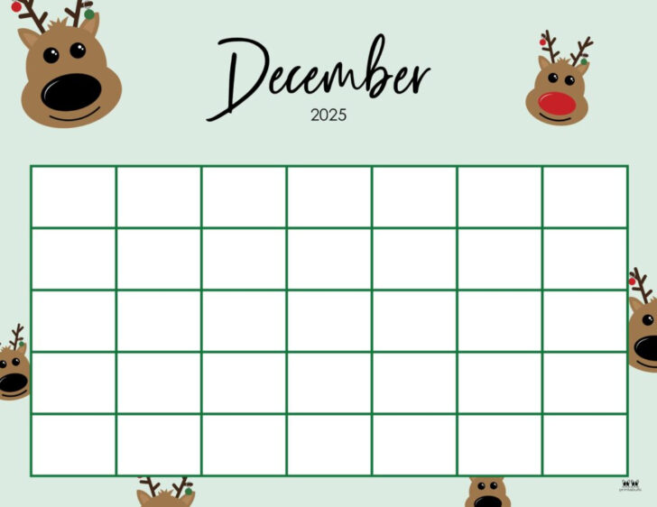 December Printable Calendar 2025