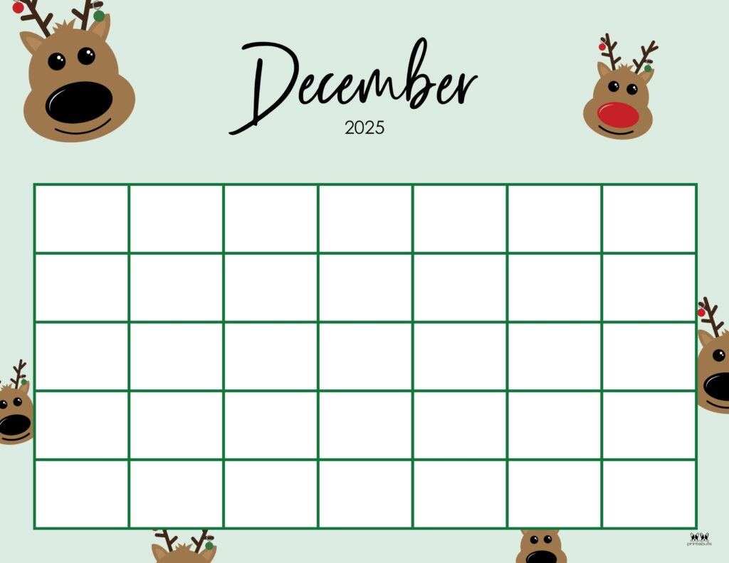 December 2025 Calendars - 107 Free Printables | Printabulls - December Printable Calendar 2025