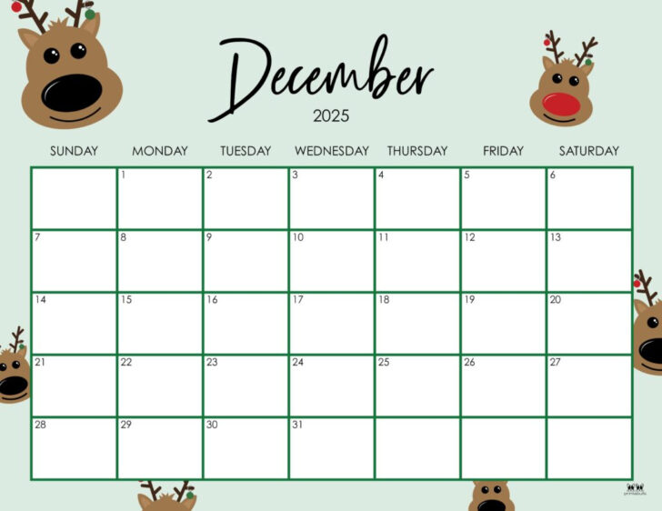Free Printable Calendar 2025 December