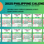 Editable 2025 Philippine Calendar Template (With And Without – Printable Calendar 2025 Philippines Word