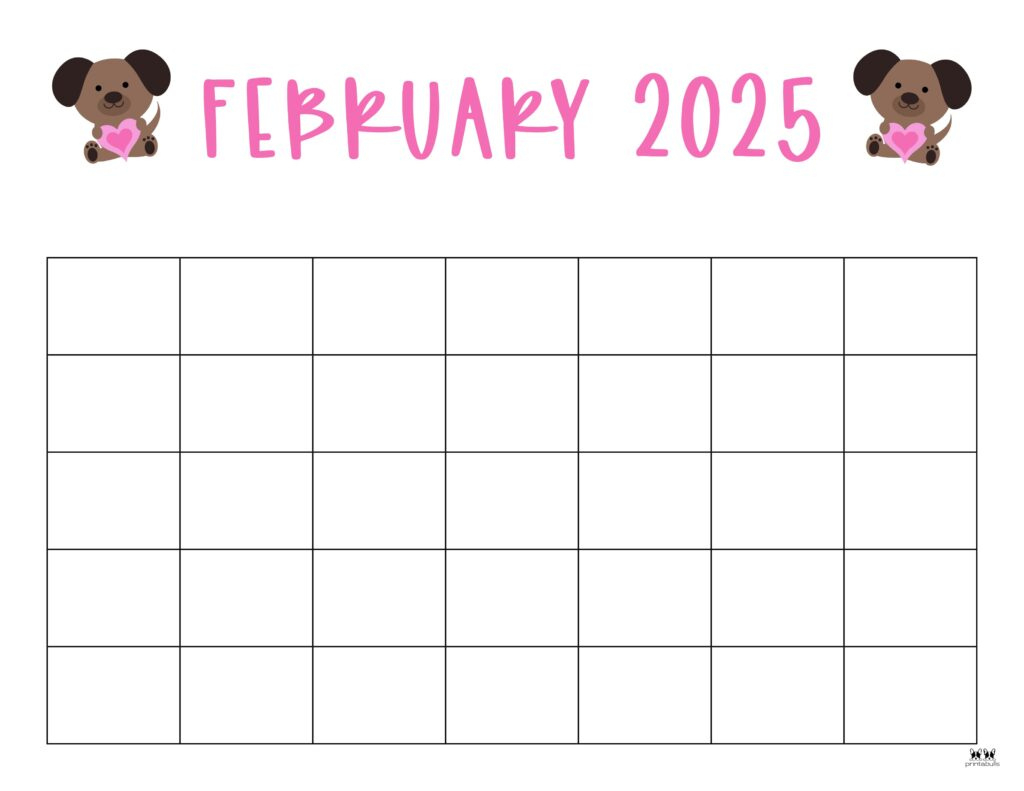 February 2025 Calendars - 107 Free Printables | Printabulls - Free Printable Calendar 2025 Feb