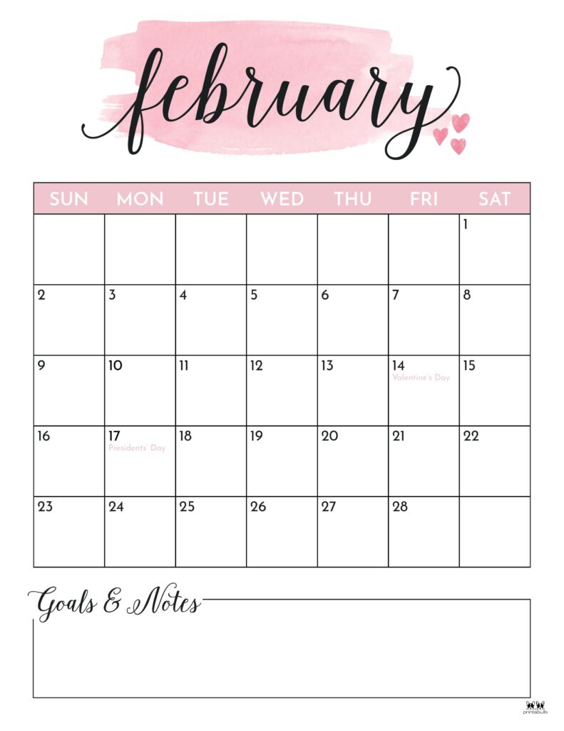 February 2025 Calendars - 107 Free Printables | Printabulls - Free Printable Calendar 2025 February
