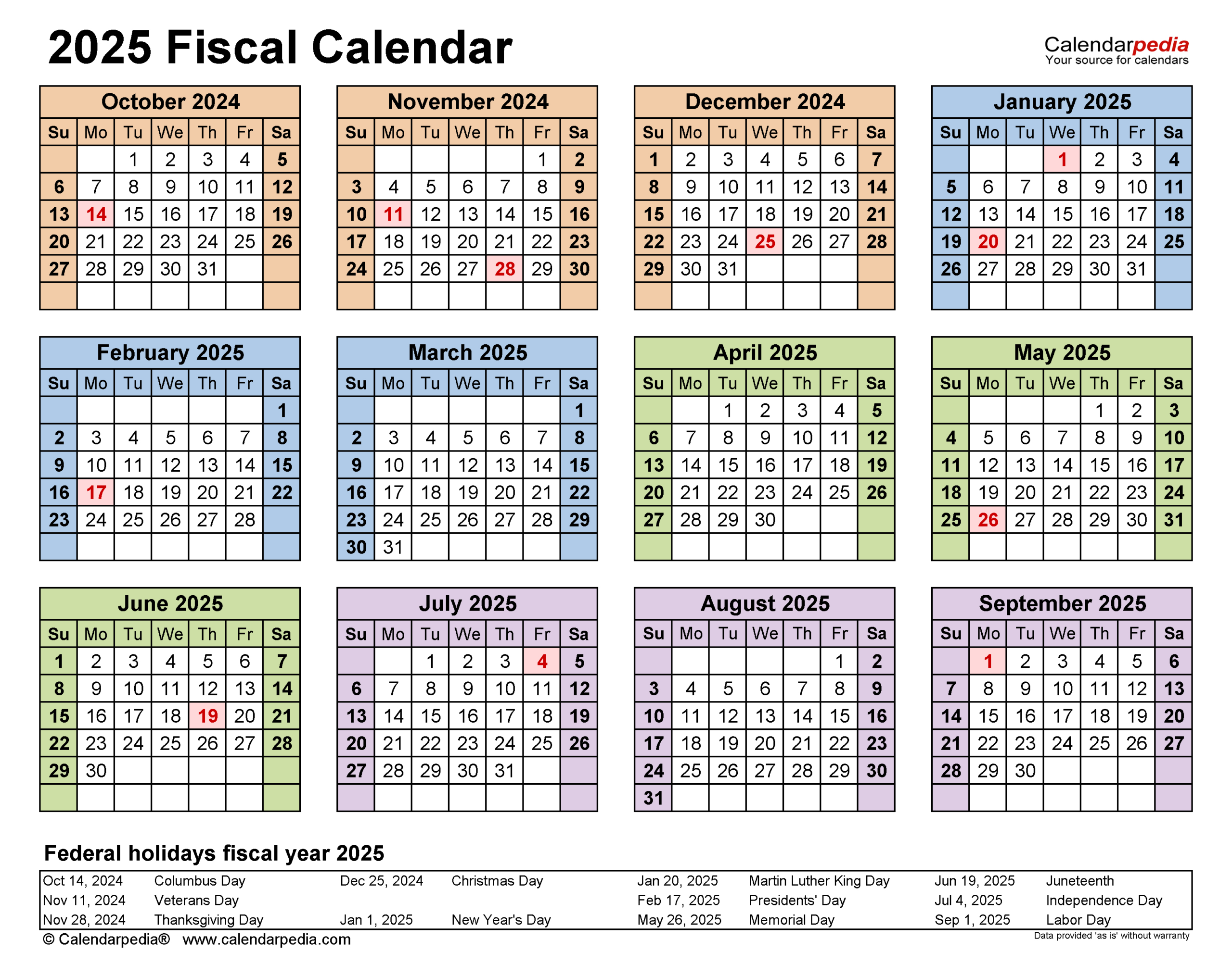 Fiscal Calendars 2025 - Free Printable Excel Templates - 2025 Accounting Calendar Printable