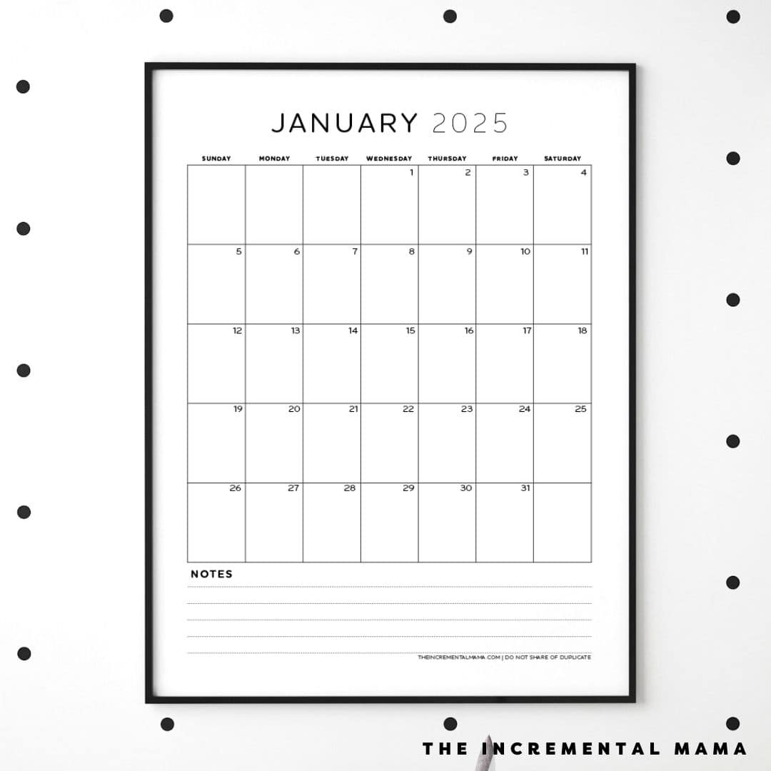 Free 2025 Monthly Calendar Pdf Printable With Lined Section - The - Free Printable Calendar 2025 with Lines Free Download