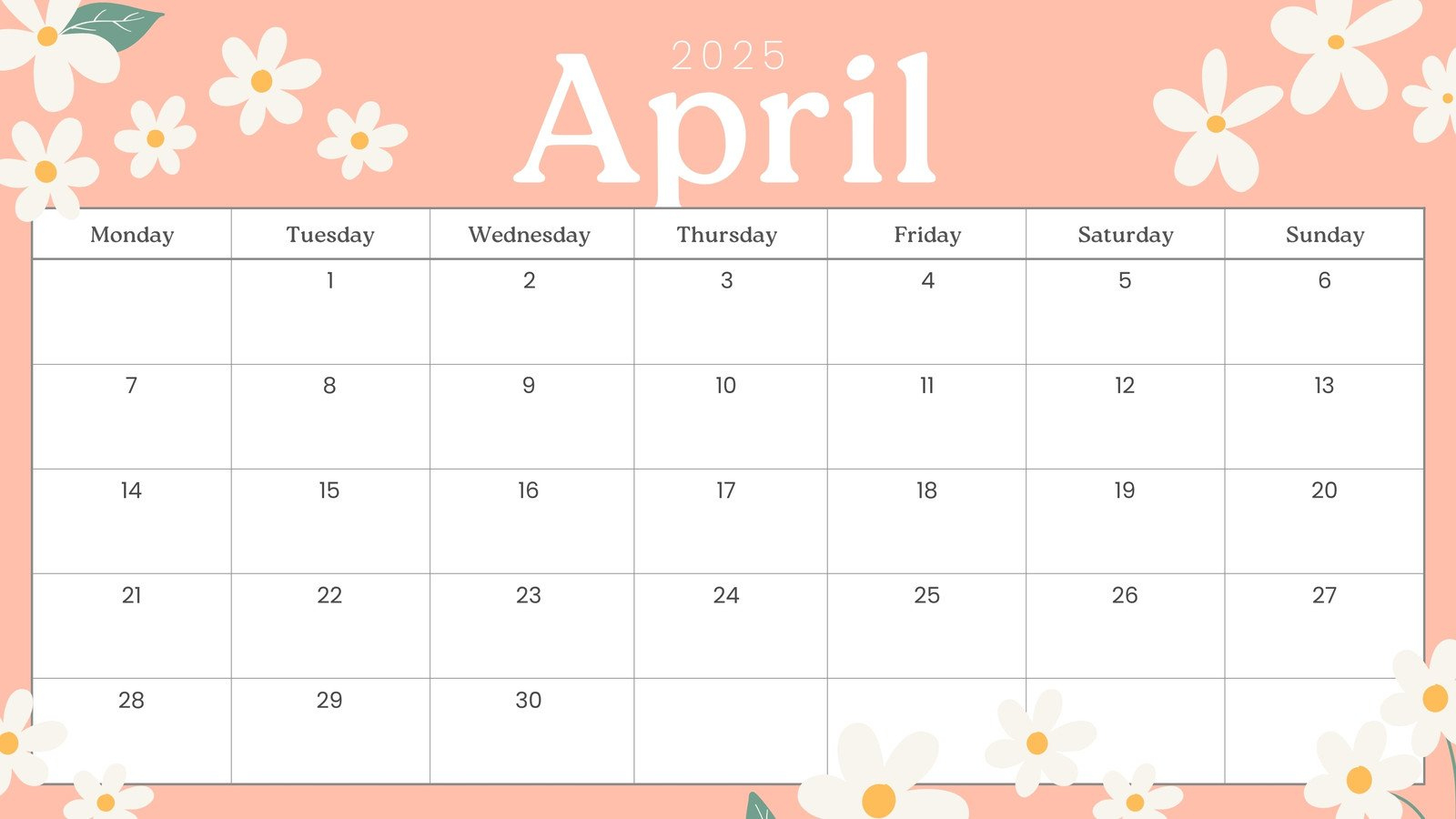 Free And Customizable April 2025 Calendar Templates | Canva - Printable Calendar 2025 April Month