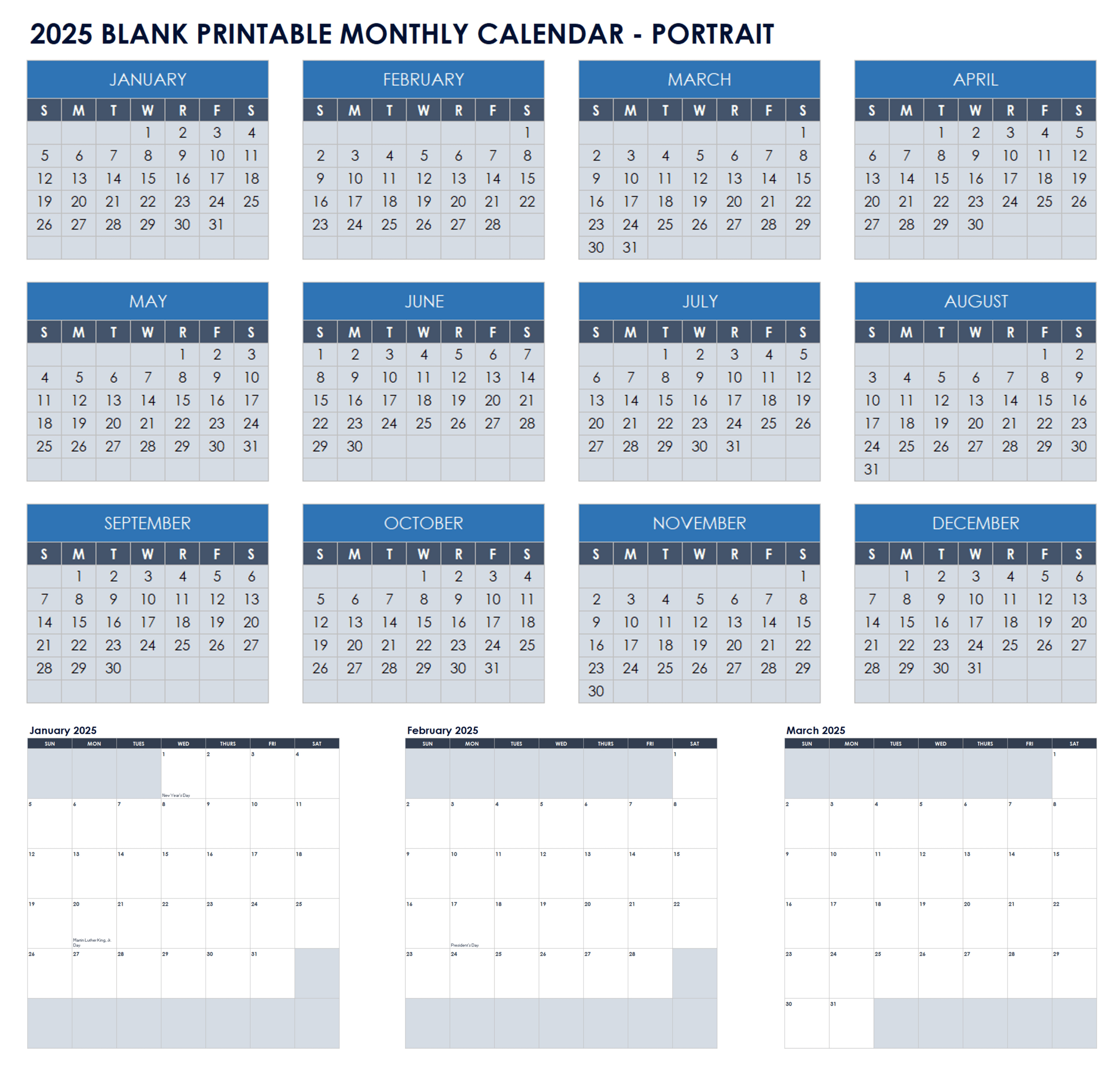 Free Blank Calendar Templates - Smartsheet - 6 Month Printable Calendar 2025