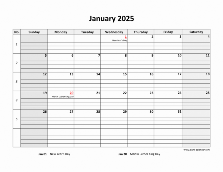 Printable Calendar 2025 Big