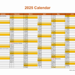 Free Download Printable Calendar 2025, Month In A Column, Half A – Printable Calendar 2025 All On One Page