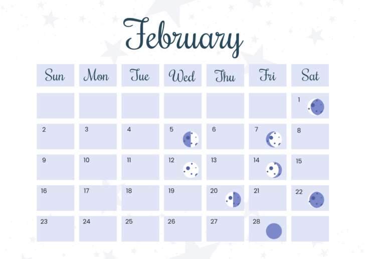 Printable Calendar 2025 with Moon Phases