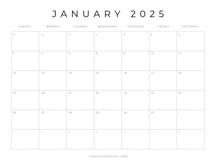 Blank May 2025 Calendar Printable