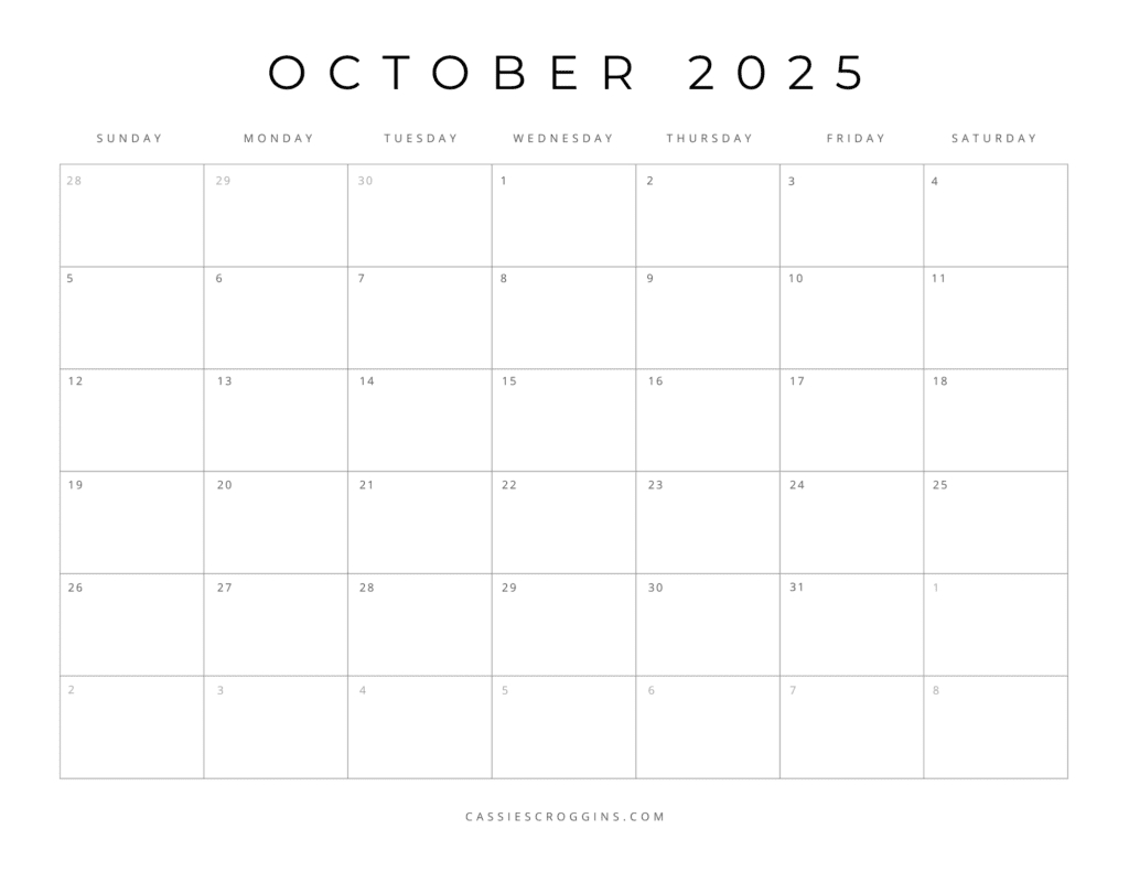 Free Printable 2025 Blank Calendar Templates (All 12 Months) - Free Printable 2025 Calendar Without Downloading