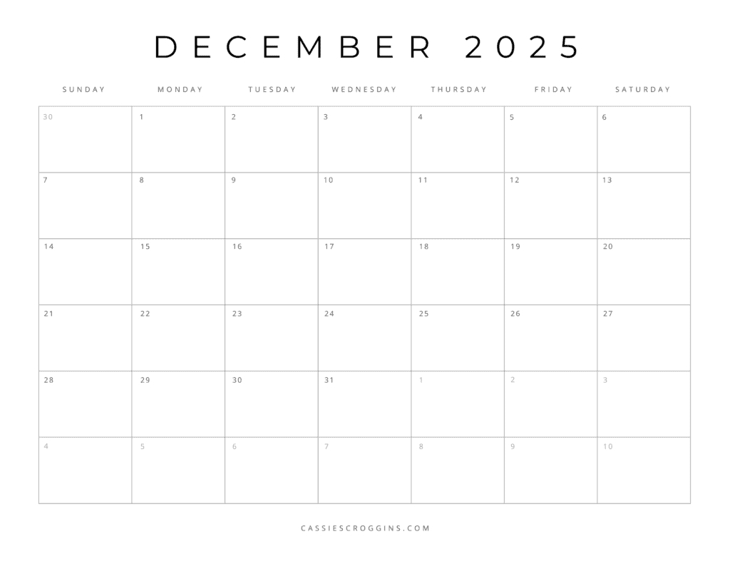 Free Printable 2025 Blank Calendar Templates (All 12 Months) - Free Printable Lined Calendar 2025