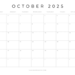 Free Printable 2025 Blank Calendar Templates (All 12 Months) – Large Free Printable Calendar 2025