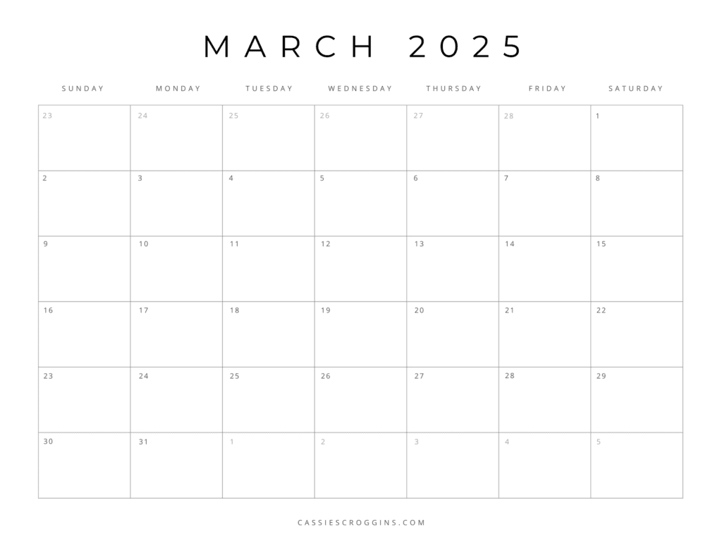 Free Printable 2025 Blank Calendar Templates (All 12 Months) - Printable Calendar 2025 Individual Months
