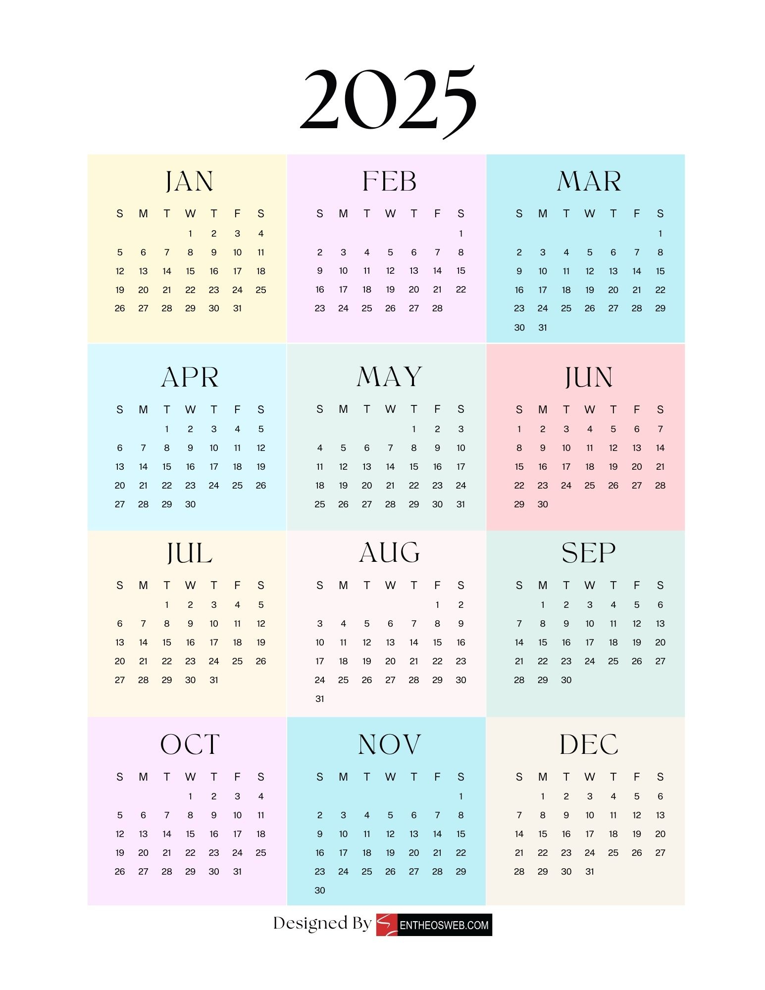 Free Printable 2025 Calendars #Free Printable 2025 Calendars - Printable Calendar 2025 Letter Size
