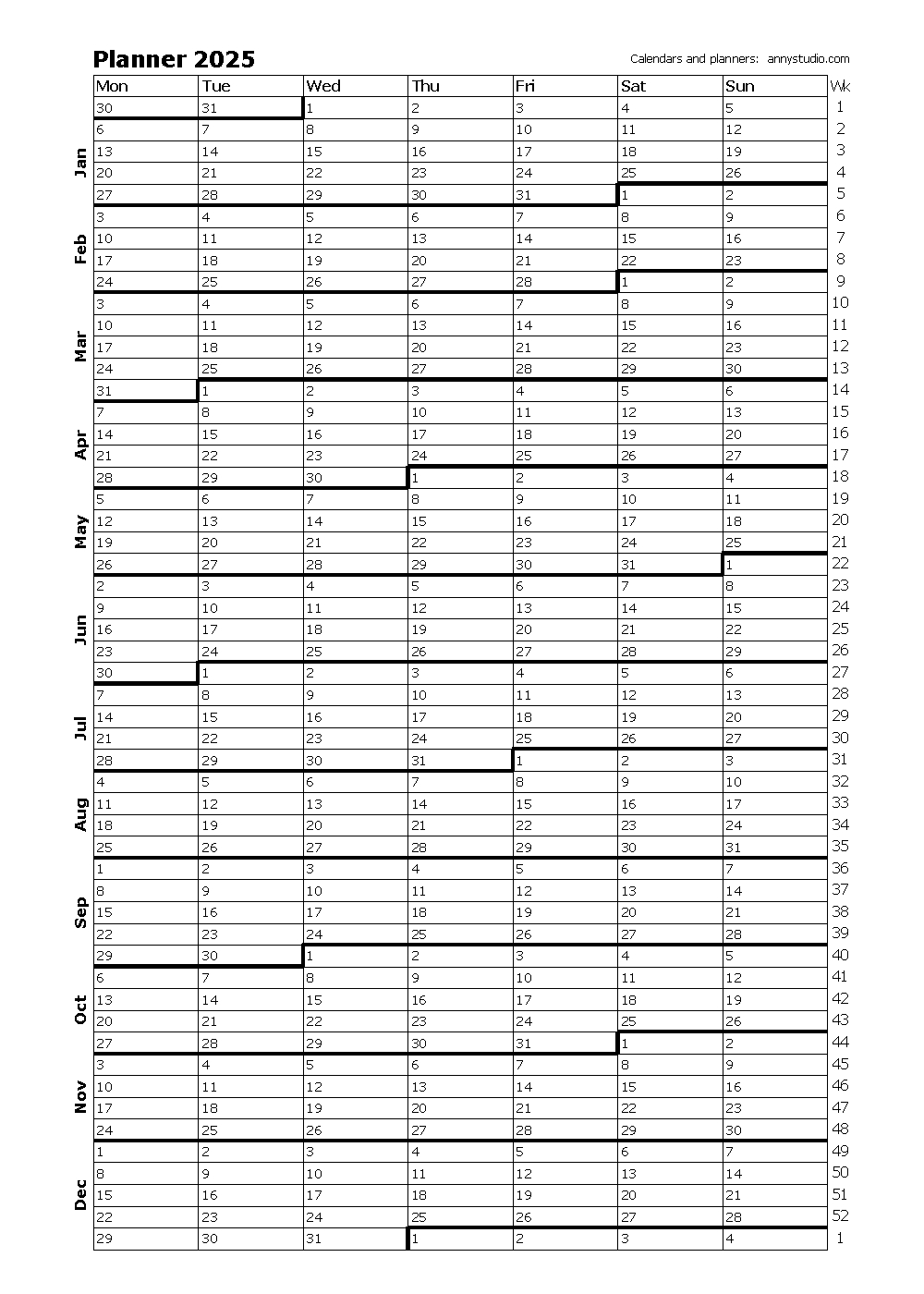 Free Printable Calendars And Planners 2025, 2026 And 2027 - Printable Calendar 2025 Daily Planner