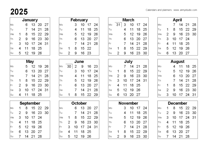 Printable Calendar 2025 Queensland