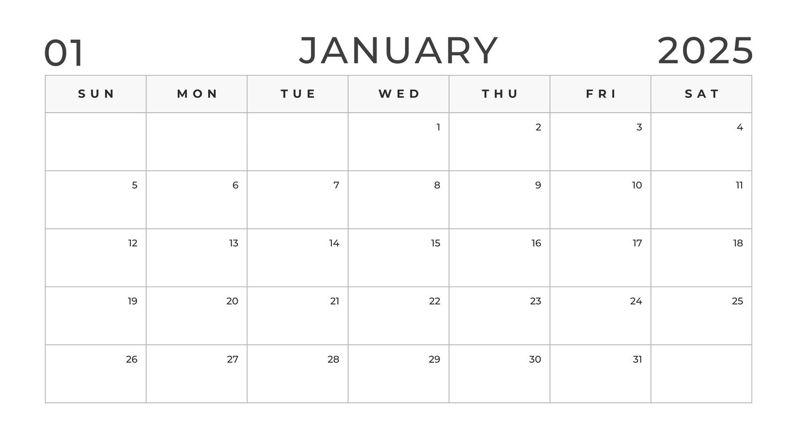 Free, Printable, Customizable Monthly Calendar Templates | Canva - Printable Calendar 2025 With Grid Lines