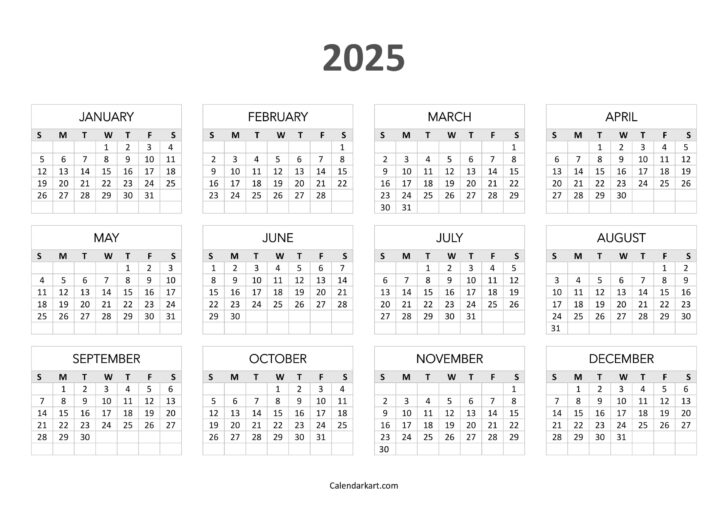2025 Julian Date Calendar Printable Free
