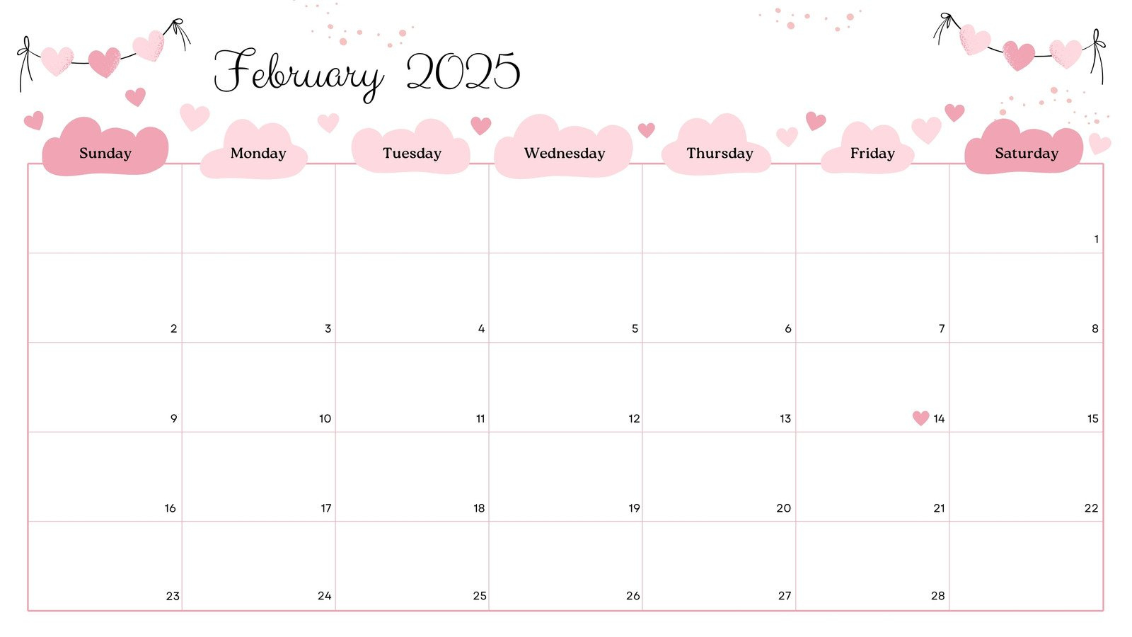 Free To Customize February 2025 Calendar Templates | Canva - Printable Calendar 2025 Canva