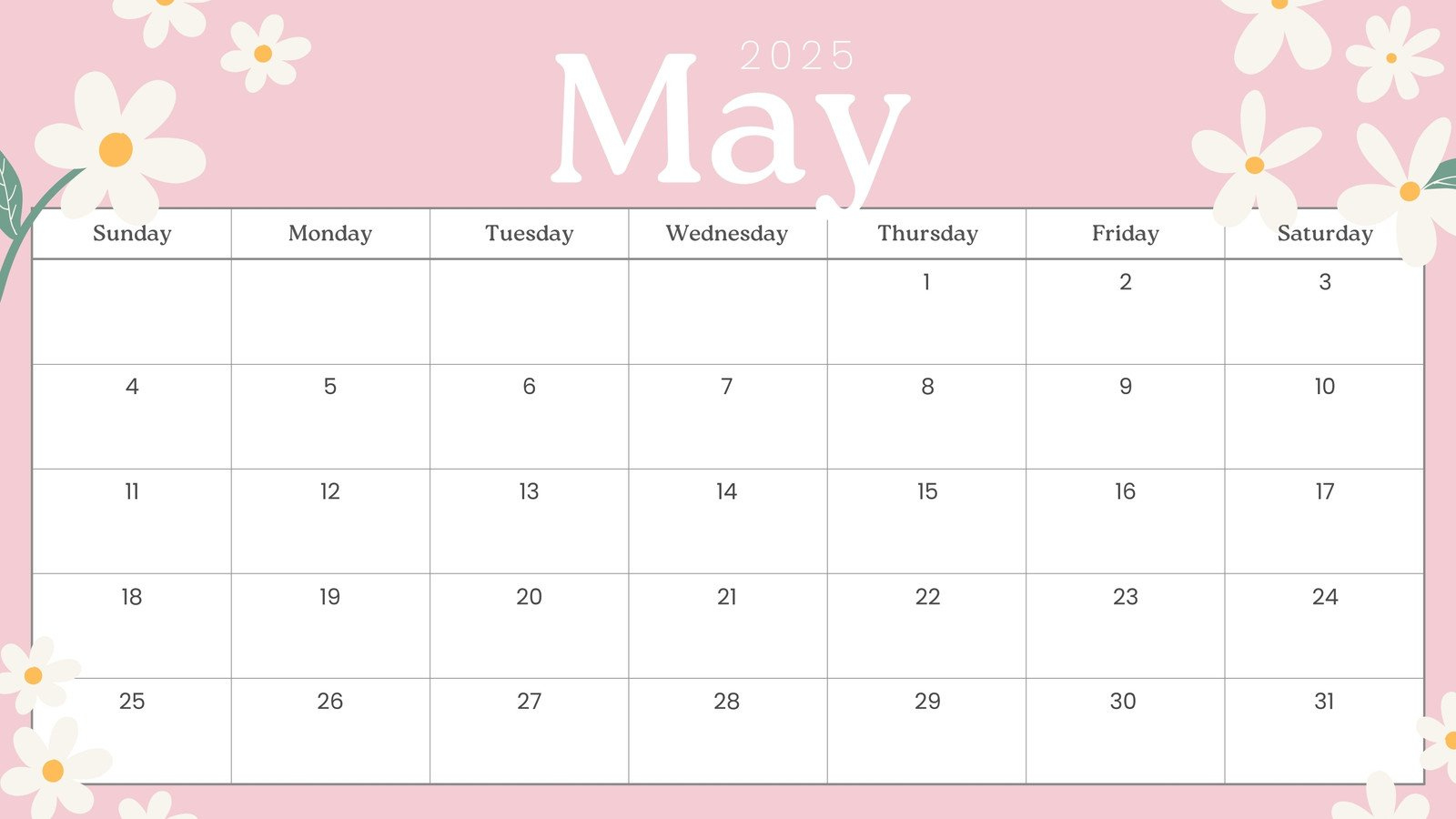 Free To Edit And Print May 2025 Calendar Templates | Canva - Free Printable Calendar 2025 Monthly May