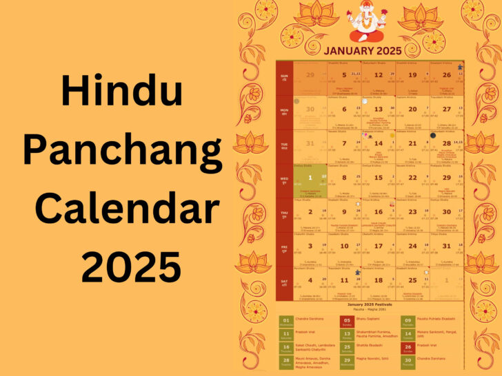 Printable Calendar 2025 Hindu