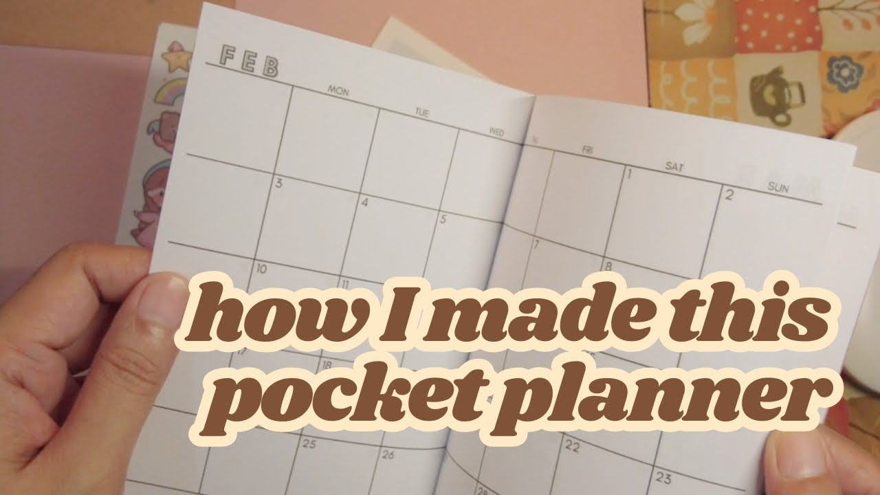 How To Make A 2025 Pocket Planner Booklet | Printable Gift Ideas - Printable Calendar 2025 Booklet