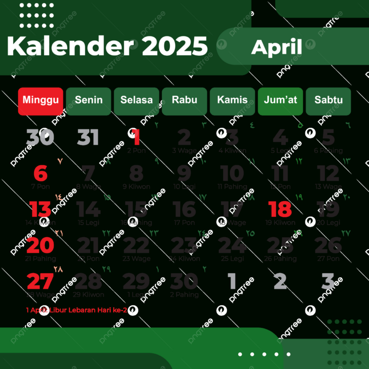 Printable Calendar 2025 Indonesia Free Download