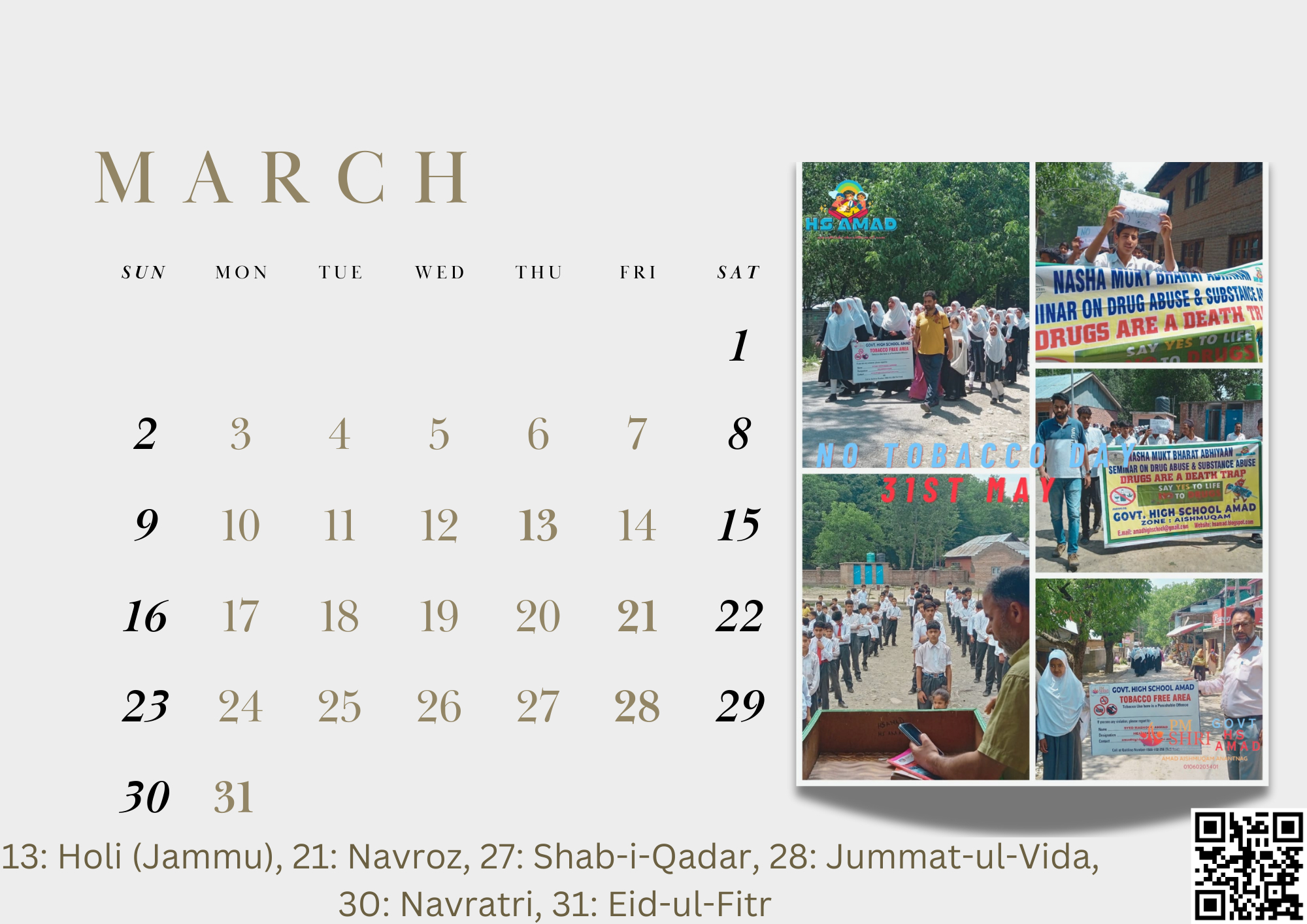 Jammu &amp;amp; Kashmir Calendar 2025 - Printable Calendar 2025 Jammu And Kashmir with Holidays