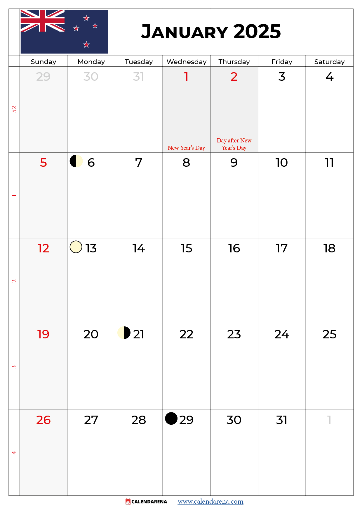 January 2025 Calendar Nz Printable - Free Printable Calendar 2025 Nz