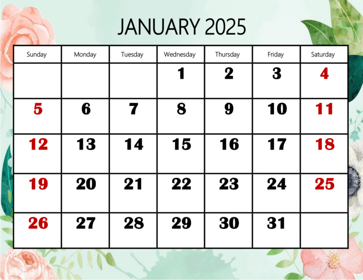Printable Calendar 2025 with Holidays Philippines Free Download