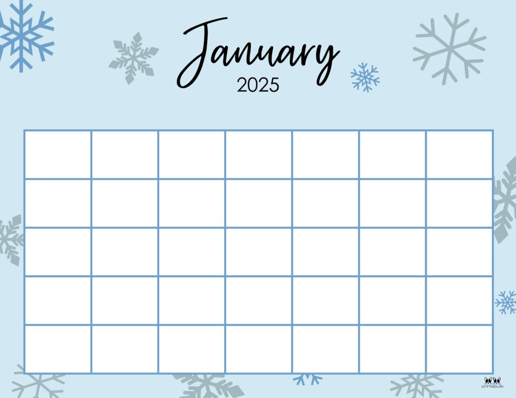 January 2025 Calendars - 107 Free Printables | Printabulls - Printable Calendar 2025 Decorative