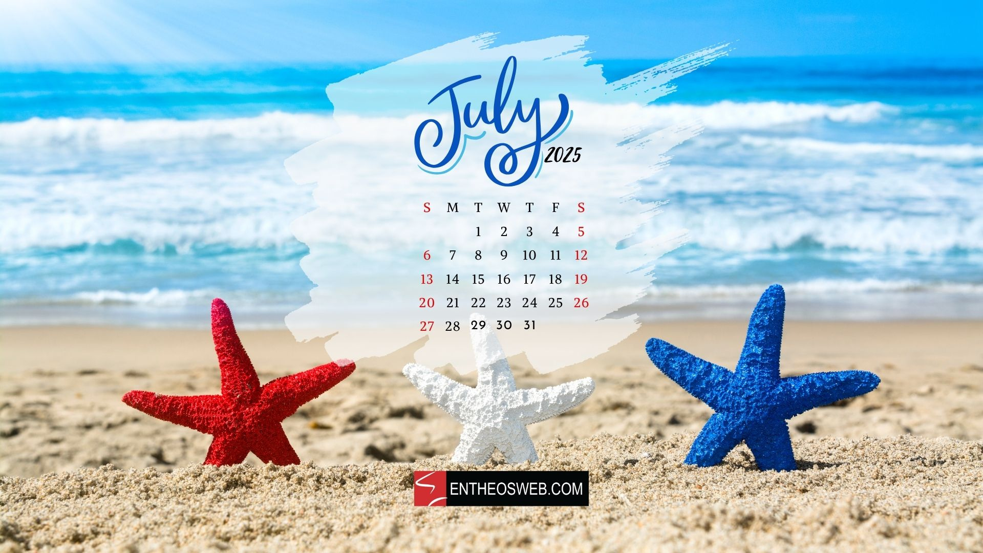 July 2025 Desktop Wallpapers &amp;amp; Screensavers | Entheosweb - July 2025 Calendar Desktop Wallpaper