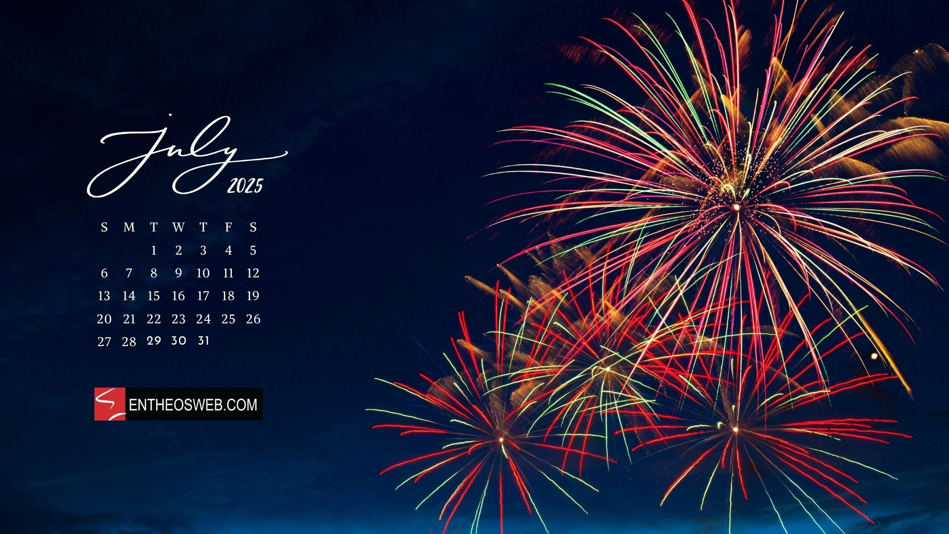 July 2025 Desktop Wallpapers &amp;amp; Screensavers | Entheosweb - July 2025 Desktop Calendar