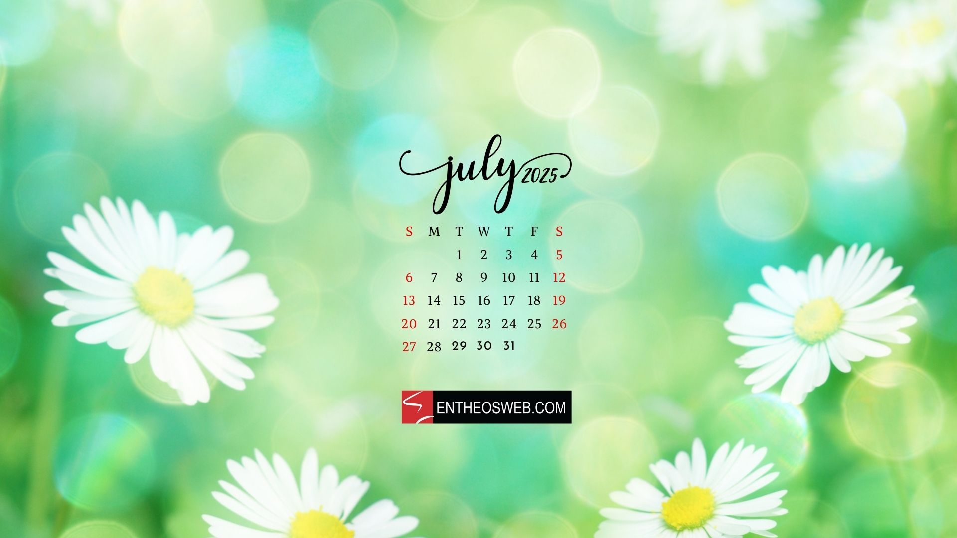 July 2025 Desktop Wallpapers &amp;amp; Screensavers | Entheosweb - July Calendar 2025 Desktop Wallpaper