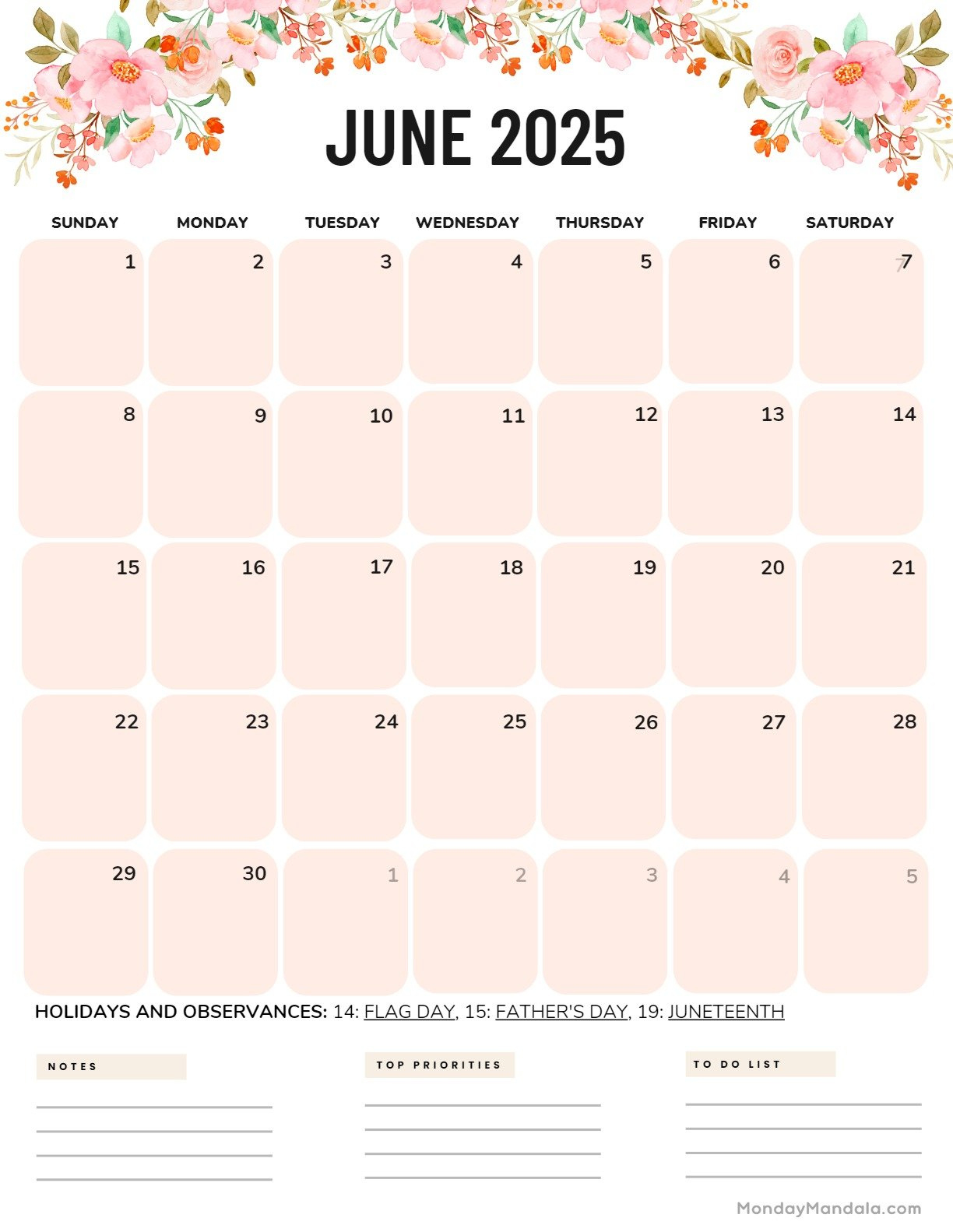 June 2025 Calendar (52 Free Pdf Printables) - June Printable Calendar 2025 Portrait