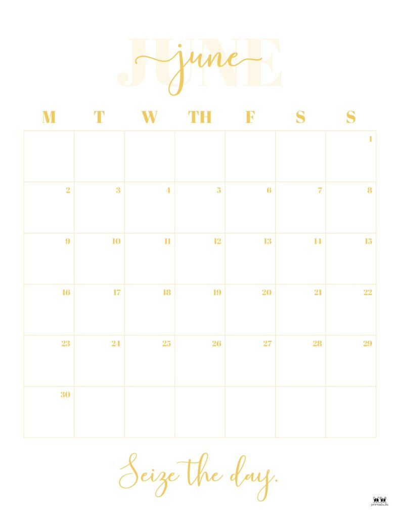 June 2025 Calendars - 107 Free Printables | Printabulls - Free Printable Calendar 2025 Printabulls