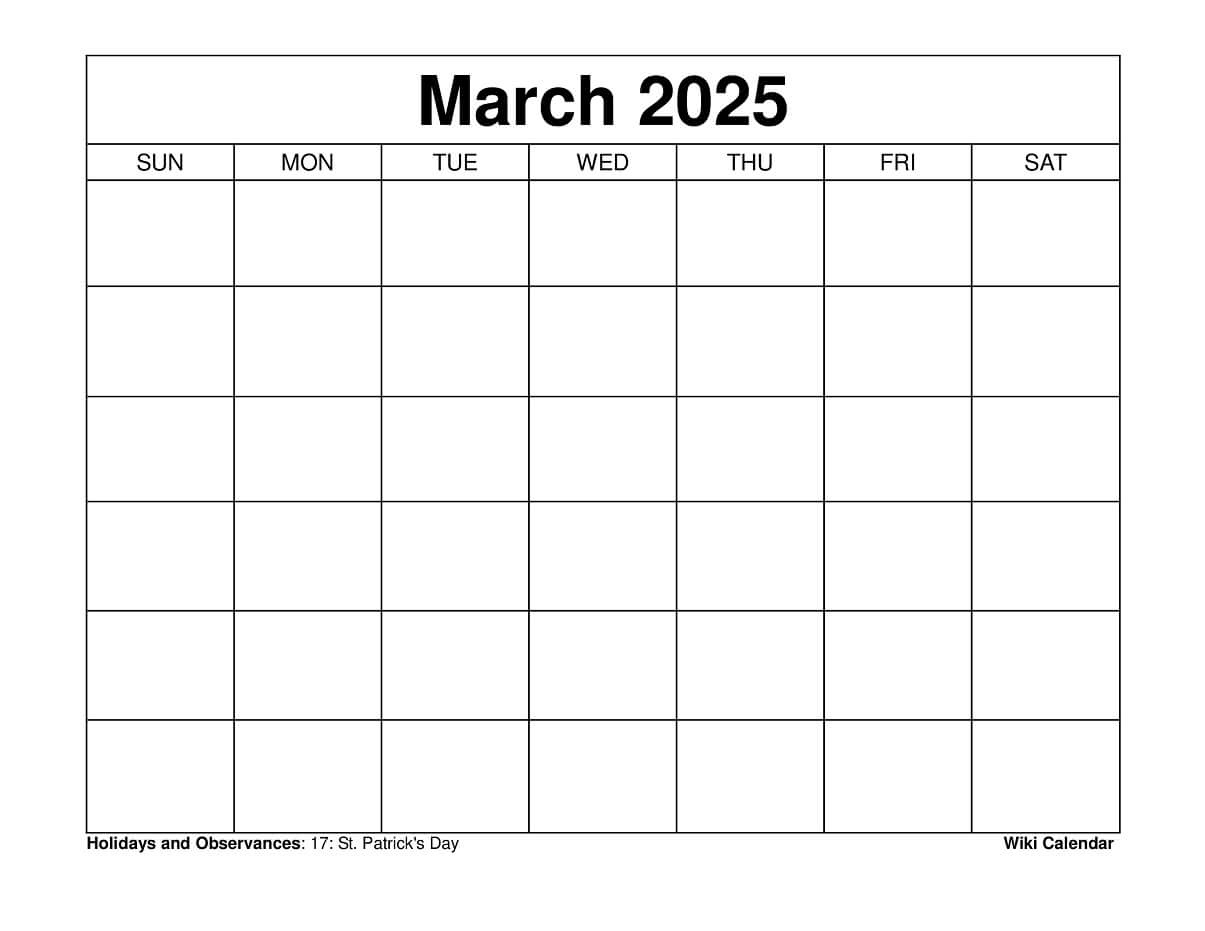 March 2025 Calendar - Printable Templates &amp;amp; More - Printable Calendar 2025 March