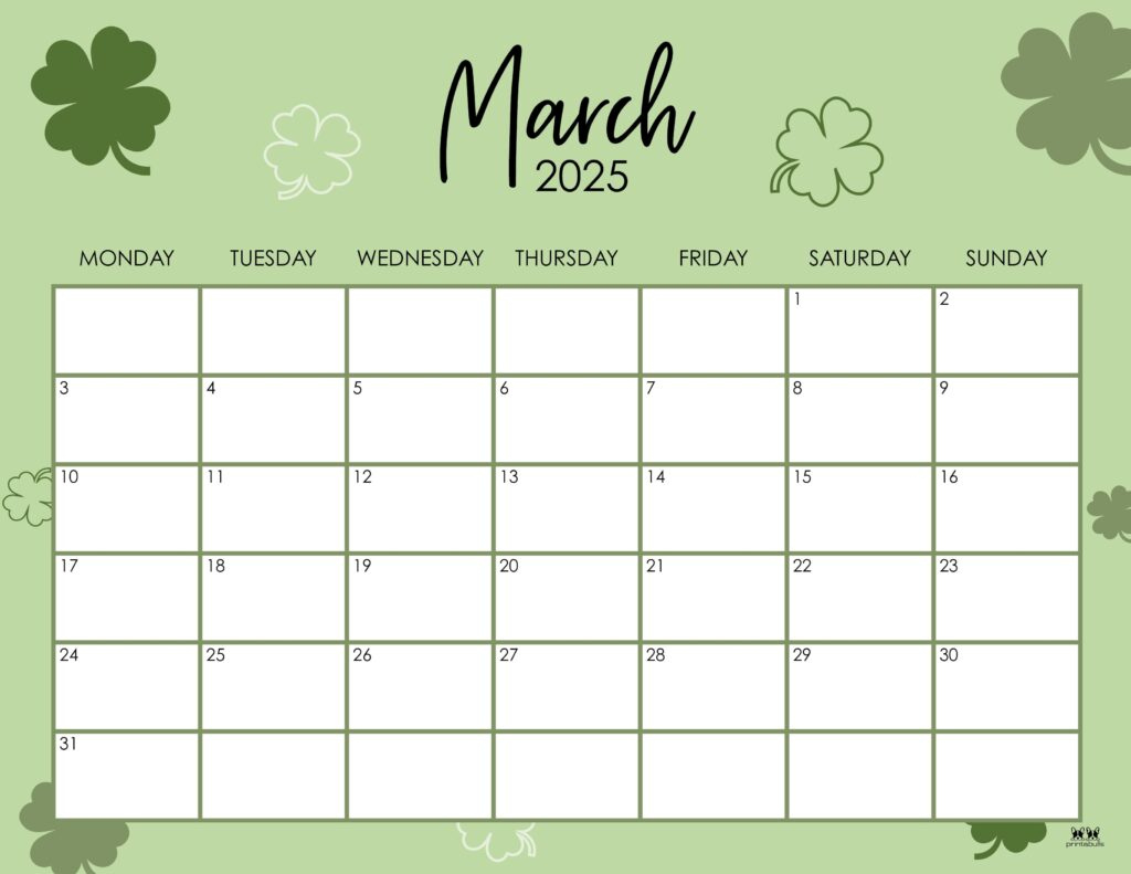 March 2025 Calendars - 107 Free Printables | Printabulls - Printable Calendar 2025 March Month