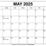 May 2025 Calendar – Printable Templates & More – Free 8.5×11 Printable 2025 Calendar