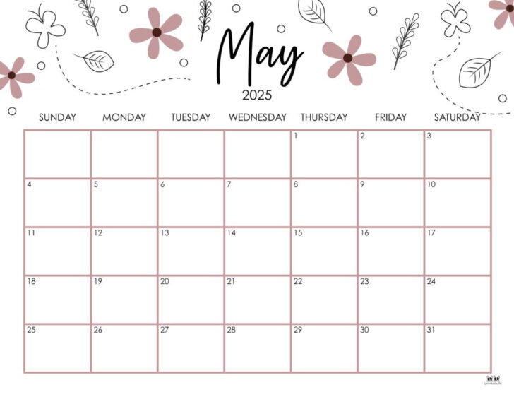 May Free Printable Calendar 2025