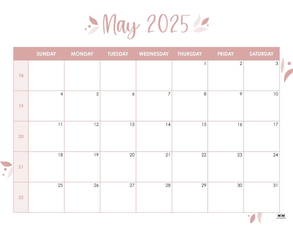 May 2025 Calendars - 107 Free Printables | Printabulls - Printable Calendar 2025 Big Boxes
