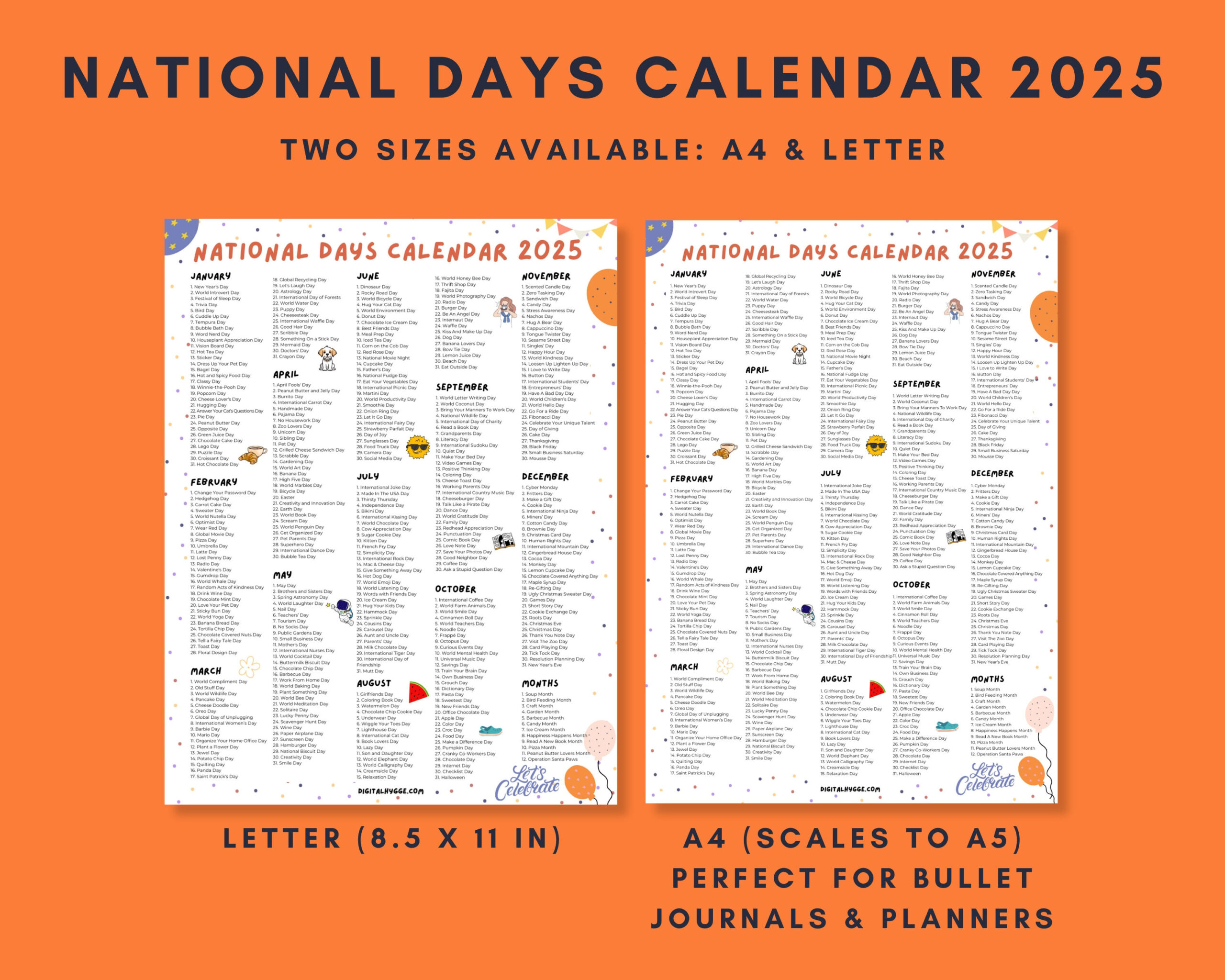 National Feiertage Kalender Printable | 2025 Feiertage Kalender - Free Printable National Day Calendar 2025