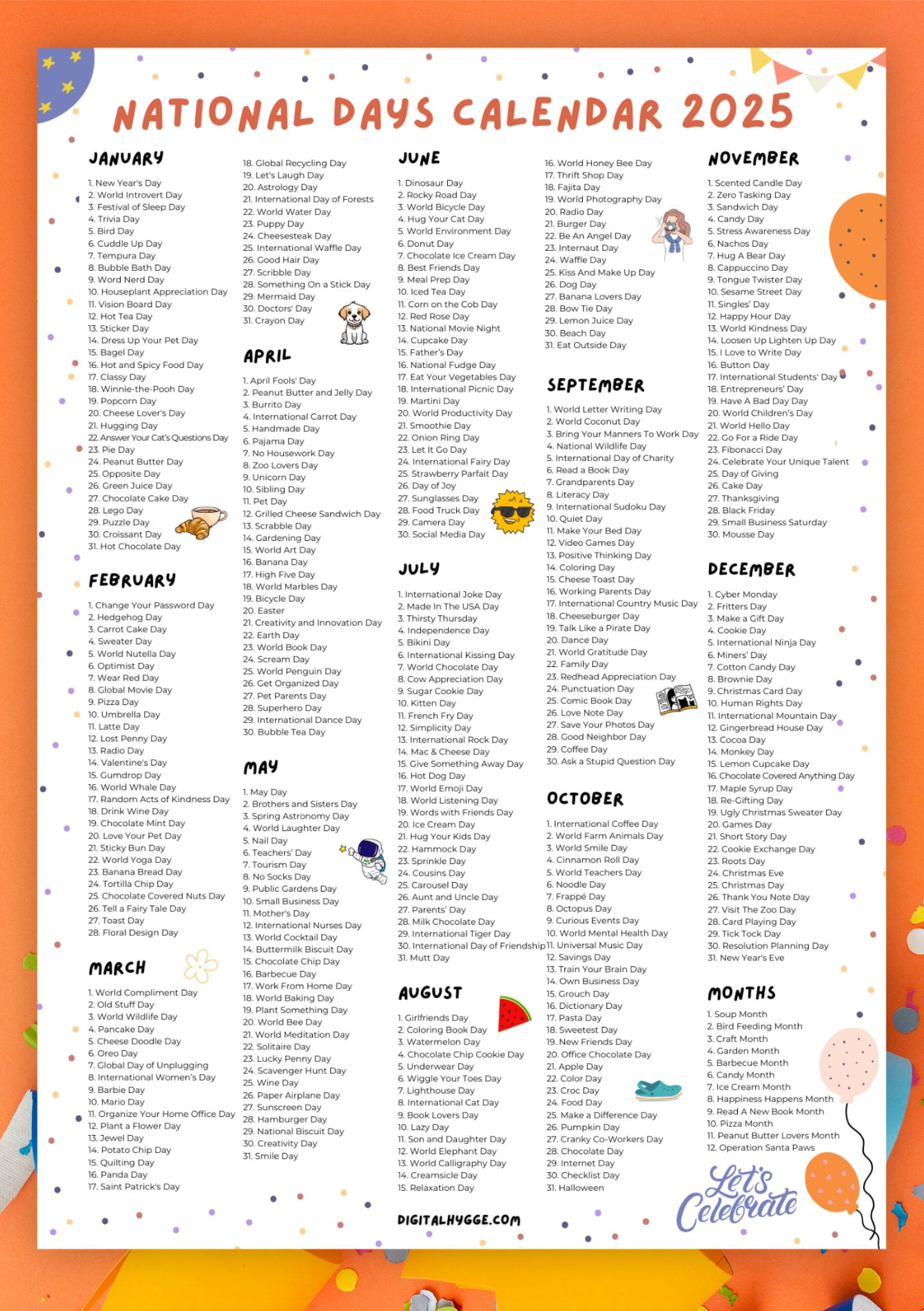 National Feiertage Kalender Printable | 2025 Feiertage Kalender - National Day Calendar 2025